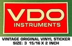 Vdo Instruments Vintage Original Vinyl Decal Sticker Drag Racing-performance. Fixed Price $5.13.