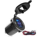 Mictuning Qc 3.0 Car Charger Dual Usb 12V 24V 36W Waterproof Aluminum Voltmeter. Fixed Price $14.38.
