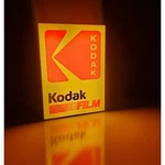Retro Kodak Illuminated Light-up Sign Display Yellow & Red Square. Fixed Price $40.00.