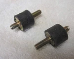 (2) Rubber Shock & Vibration INSULATORS-5/16" X 18 Tpi- 2" Long 1" O.d.. Fixed Price $6.99.