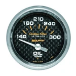 Auto Meter 4748 Carbon Fiber Electric Oil Temperature Gauge Regular, 2 1/16". Fixed Price $142.78.