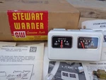 Nos Stewart Warner Twin Gauge Panel 366-HY Original Sw Amperes Oil Pressure. Fixed Price $235.00.