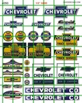 4050 Dave's Decals Chevrolet Dealer Set Ho See 1/2" Grid For Size Asst'd Eras. Fixed Price $9.99.