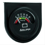 Auto Gage Electrical Voltmeter Gauge 1/2" Dia Black Face 2356. Fixed Price $39.99.