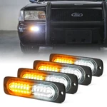 Xprite Led Strobe Lights Kit Side Marker Car Truck Emergency Warning White Amber. Fixed Price $25.99.