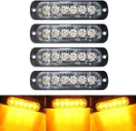 4-PACK 6 Led Amber Strobe Lights Vehicles Trucks Emergency Pieces,. Fixed Price $28.86.
