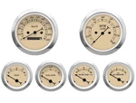 Motor Racing Classic Beige 6 Gauge Set Mechanical Speedometer Kmh Bar. Fixed Price $190.94.