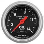 Autometer AU3322-J Oil Pressure Gauge Metric 2-1/6" 14 KG/CM2 Sport Comp. Fixed Price $188.15.