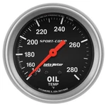 Autometer 3443 Sport-comp Mechanical Oil Temperature Gauge 2 5/8" Dia Black Face. Fixed Price $131.99.