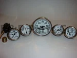 Speedometer Temp Oil Fuel Amp Gauge Kit White Willys Mb Jeep Ford Cj Gpw. Fixed Price $206.52.