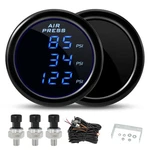 Triple Digital Air Ride Pressure Gauge 2-1/16" 0-220 Psi Maimeimi Car Suspens.... Fixed Price $64.82.
