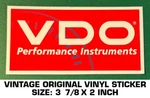 Vdo Performance Instruments - Vintage Original Vinyl Decal Sticker Drag Racing. Fixed Price $5.13.
