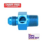 Aeroquip FCM2276, One Blue Aluminum #6 To 1/4IN Npt Str Adpt W/ 1/8IN Port. Fixed Price $32.38.