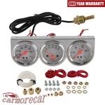 Mechanical Chrome Triple Gauge Set Water Temp Oil Pressure Volt Meter 2'' 52MM. Fixed Price $25.86.