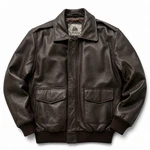 Y2K Burk Bay Leather Bomber Jacket Dark Brown A2 Flight Coat Mens Sz Classic. Fixed Price $49.99.