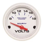 Auto 200756 Pro-comp White Phantom Marine Voltmeter Diameter: 2-1/16 Range. Fixed Price $55.99.