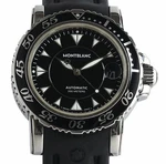 Montblanc Meisterstuck 7035 Automatic Black Dial Date Rubber Men's Watch. Fixed Price $950.00.