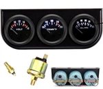 3 In 1 Car Auto Voltmeter + Water Oil Press Gauge). Fixed Price $27.99.