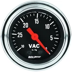 Autometer 2484 Traditional Chrome Vacuum Gauge, 2-1/16 In., Mechanical. Fixed Price $82.99.