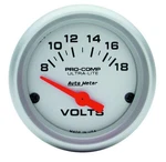 Auto Voltmeter Gauge 4391; Ultra-lite 18 Volts 2-1/16" Electrica. Fixed Price $85.56.