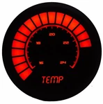 2 1/16" Universal Analog Water Temperature Gauge Red Leds Black Bezel Us Made. Fixed Price $77.23.