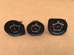 1972-1974 Corvette White Letter Gauges 3-PACK Water Temp, Battery, Oil Pressure. Fixed Price $60.00.