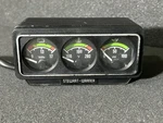 1976 Stewart-warner Trio Mini Gauge Pod Volts, Water Temp, Oil Pressure. Fixed Price $29.95.