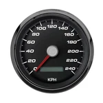 New Vintage 01140-01M Prog. Speedometer, 3-7/16, 240 Kph, Black. Fixed Price $340.99.