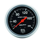 Autometer 3422 Sport-comp Oil Pressure Gauge, 2-5/8", 200 Psi, Mechanical. Fixed Price $107.84.