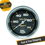 Auto Meter 4821 Carbon Fiber 2-5/8" Mechanical Oil Pressure Gauge, 0-100 Psi. Fixed Price $150.84.