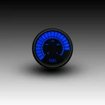 Fuel Gauge Bar-graph Analog 2 1/16" Blue Leds Black Bezel Intellitronix B9016B. Fixed Price $75.99.