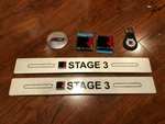 2005 - 2014 Ford Mustang Roush Stage 3 Edition Emblems Sill Plates Lot. Fixed Price $69.99.