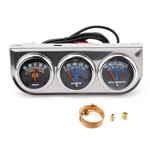 2'' 52MM 3IN1 Chrome Car Triple Gauge Set Kit Amp Meter Water Temp Oil Pressure. Fixed Price $22.22.