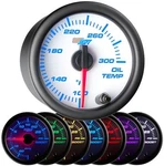 52MM Glowshift White Color Oil Temperature Gauge Sensor GS-W707. Fixed Price $58.99.