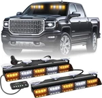Xridonsen 2X 17 Inch Emergency Dash Strobe Lights For Trucks Amber/white. Fixed Price $57.11.