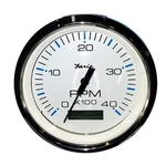 Faria Chesapeake White Ss 4" Tachometer W/hourmeter (4000 Rpm) (diesel) (mech.... Fixed Price $257.08.