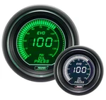 Digital Oil Pressure Gauge Prosport Evo Series Green And White 52MM. Fixed Price $104.00.
