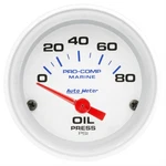 Auto Meter Marine 200744 2-1/16" Oil Pressure Gauge 0-80 Psi, White. Fixed Price $54.99.