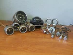 Vtg Chris-craft Boat Stewart Warner Tachometer Cable Gauges & Switches Compass. Fixed Price $200.00.