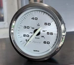 B186 Faria Kronos Silver SE9945A Speedometer 4" 60 Mph Used. Fixed Price $45.00.