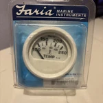 Faria White 100-250 Degree Water Temperature Gauge 13110. Fixed Price $20.00.