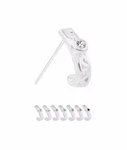 925 Sterling Silver Nose Hugger Stud Ring Strt Lbend Screw Tribal 18G 20G 22G. Fixed Price $22.09.