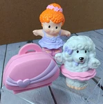 Fisher Price Little People Red Hair Ballerina Poodle Suitcase Figures Set Dancer. Fixed Price $29.95.