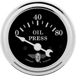 Stewart Warner 82474 Wings Electric Oil Pressure Gauge, Black. Fixed Price $79.99.