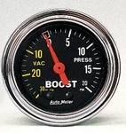 Autometer 2401 Traditional Chrome Vacuum/boost Gauge, 2-1/16", 30" HG-20 Psi,. Fixed Price $105.56.