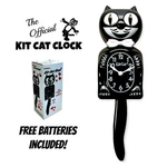 Classic Black Clock 15.5" Free Battery Usa Made Official Kit-cat Klock. Fixed Price $59.99.