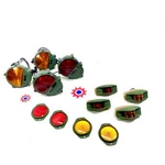 Set Of Lights & Reflectors W/383 Green And 24V Bulbs - Hummer M35 M939 Etc.. Fixed Price $255.00.