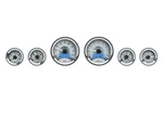 Dakota Digital 6-PIECE Round Silver / Blue Led Universal Gauge Kit VHX-1060-S-B. Fixed Price $1021.25.