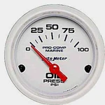 Auto 200758 Pro-comp White Phantom Marine Oil Pressure Gauge Diameter: 2-1. Fixed Price $52.99.