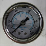 Marshall Pressure Gauge WS00100; 0-100 Psi 1-1/2 In. Wht/blk/blue, Liquid Filled. Fixed Price $29.53.